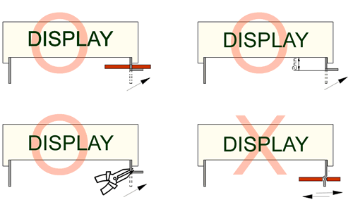 seven segment display forming caution