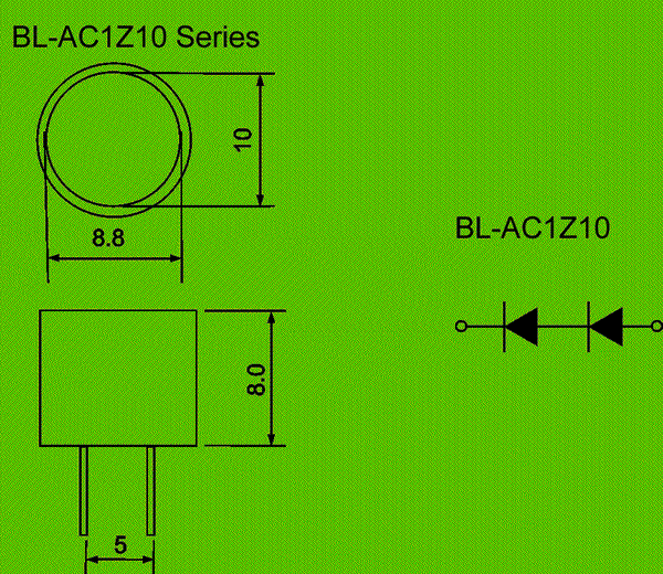 LED light bar | Circle LED | 10mm Package diagram 