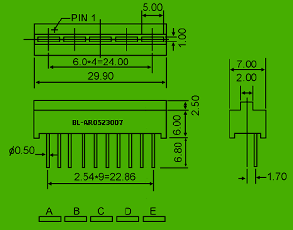 LED array | LED light bar Package diagram 