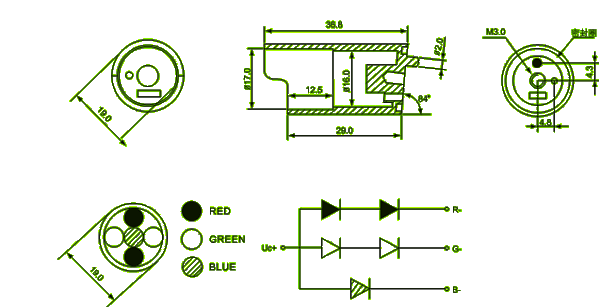 19mm led cluster | LED products Package diagram 