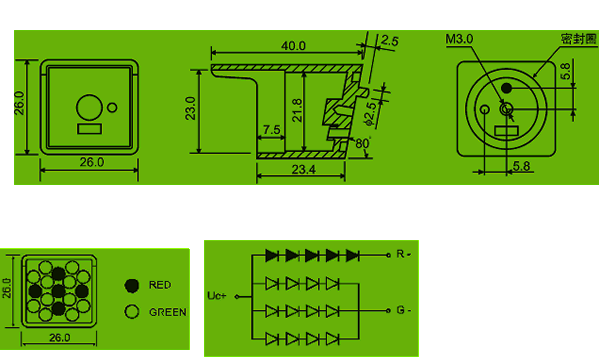 26mm LED cluster | led modules Package diagram 