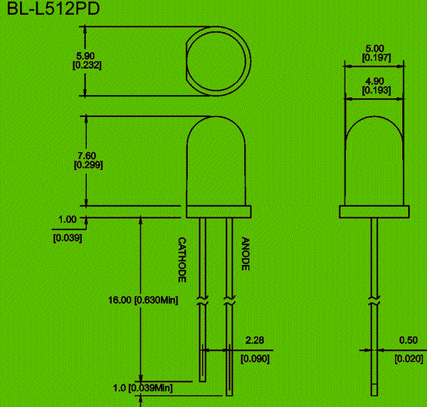 Photo Diode | infrared LED | LED products Package diagram 